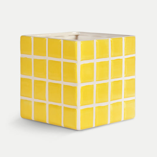 Tile Yellow Blomsterpotte