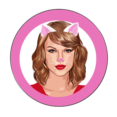 Klistremerke Taylor Cat Lady