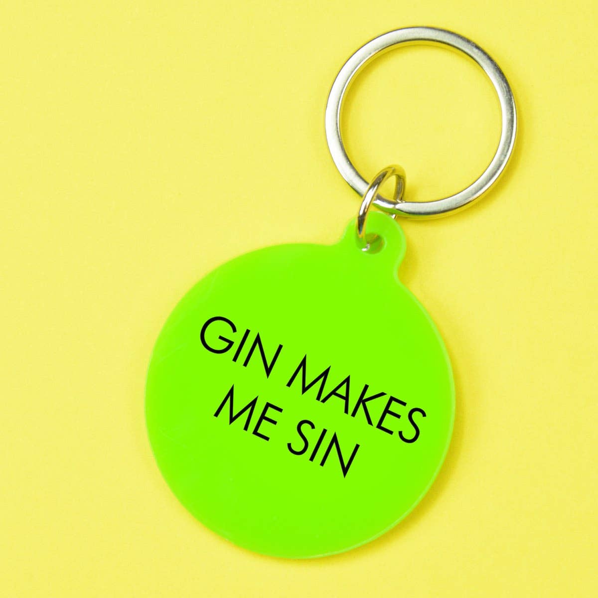 Gin Makes Me Sin Nøkkelring