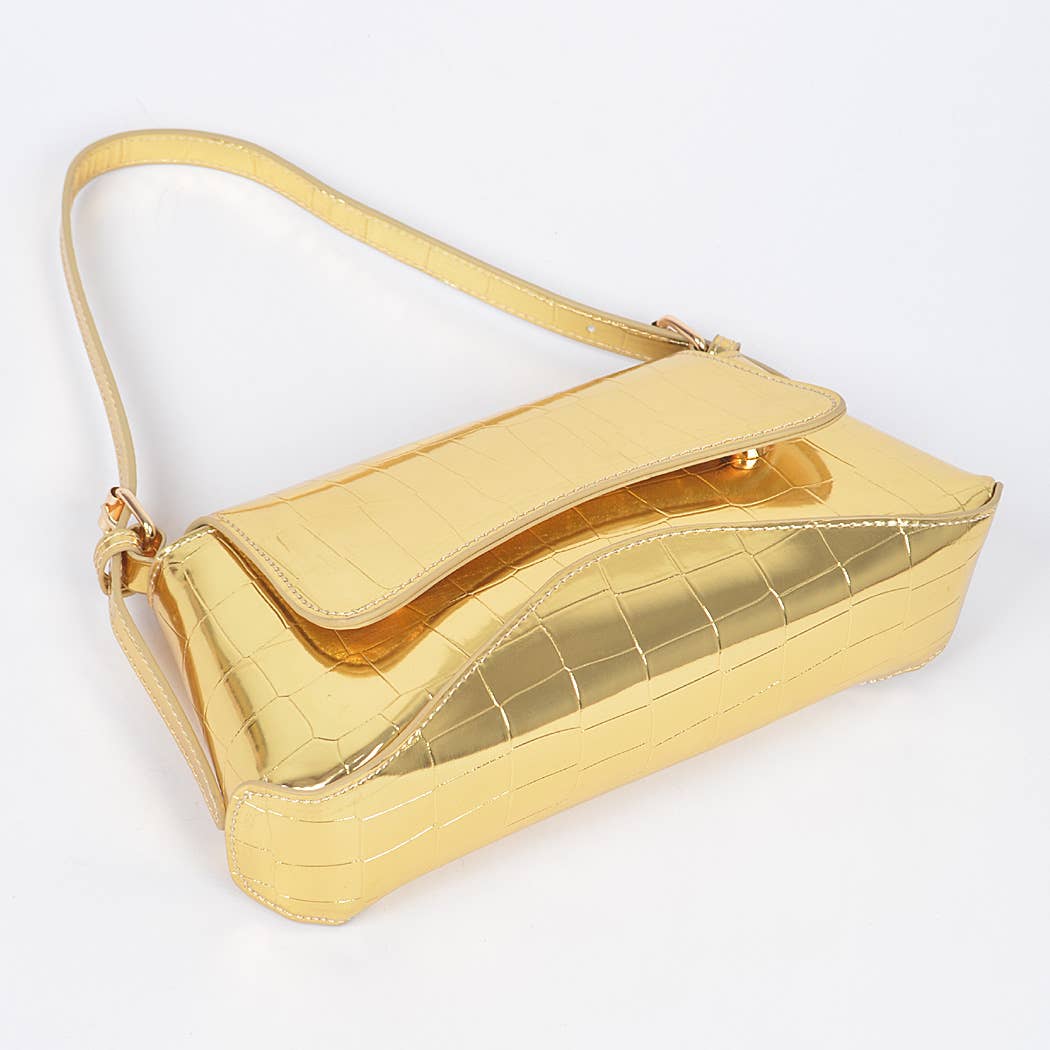 Croc Metallic Clutch