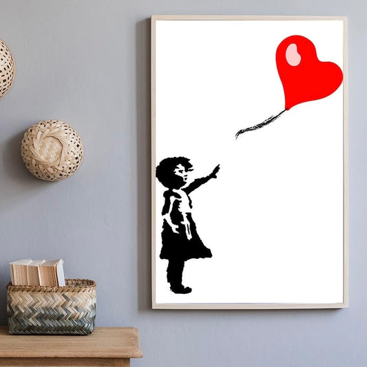 Girl with a balloon plakat