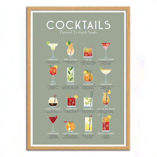 Essential cocktails guide Plakat