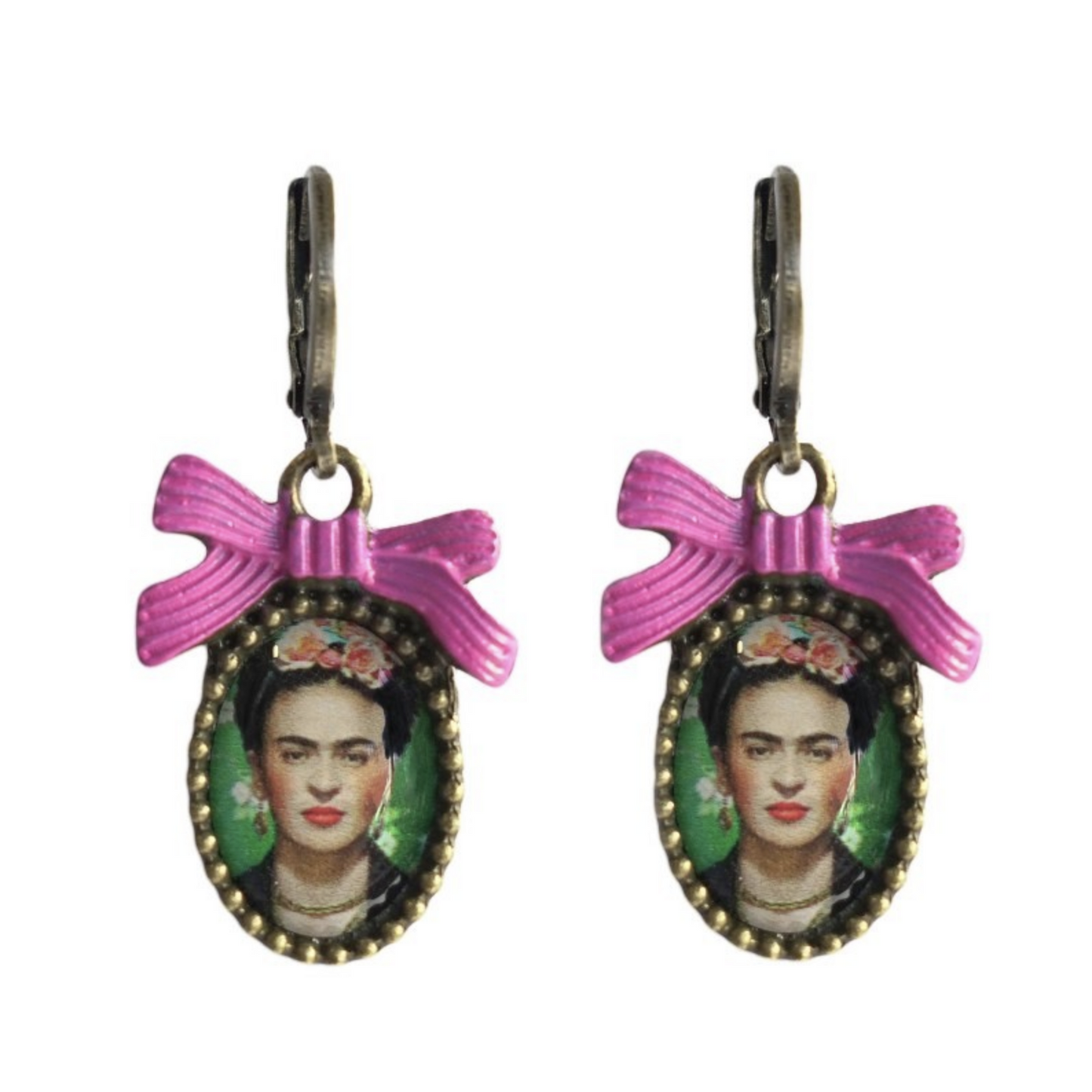 Frida Pink Bow Ørepynt