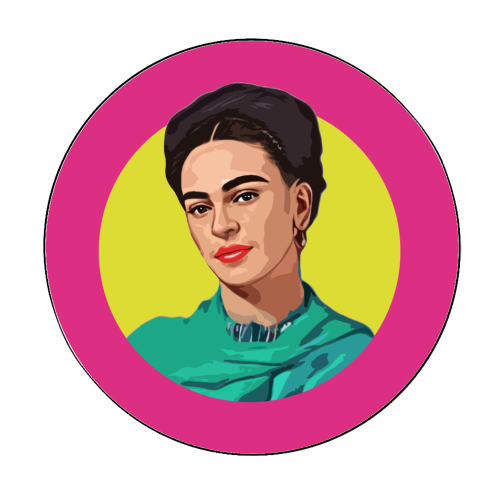 Klistremerke Frida Pink