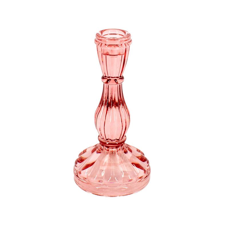 Glasslysestake Rosa